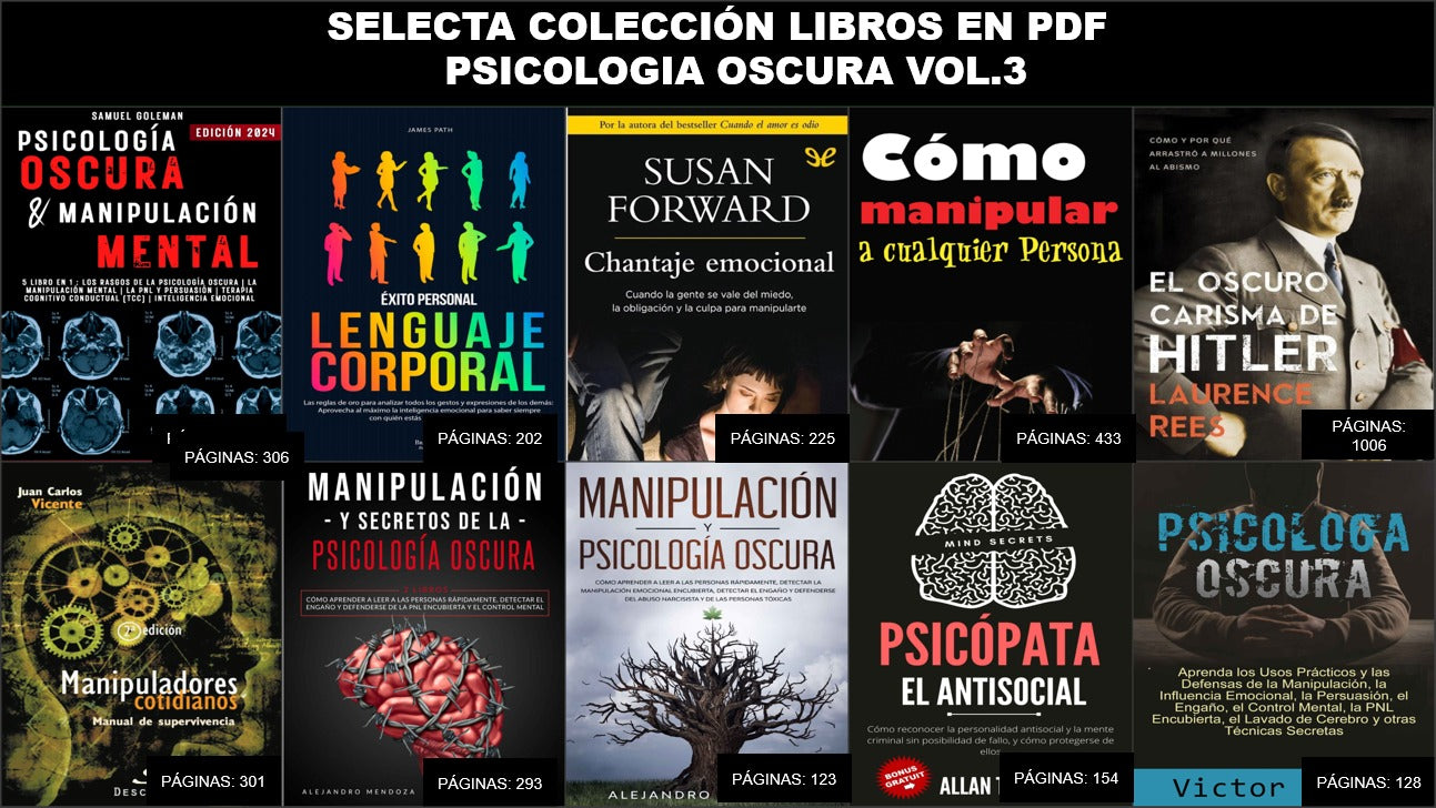 Psicología Oscura – Volumen 3: Colección e-Book