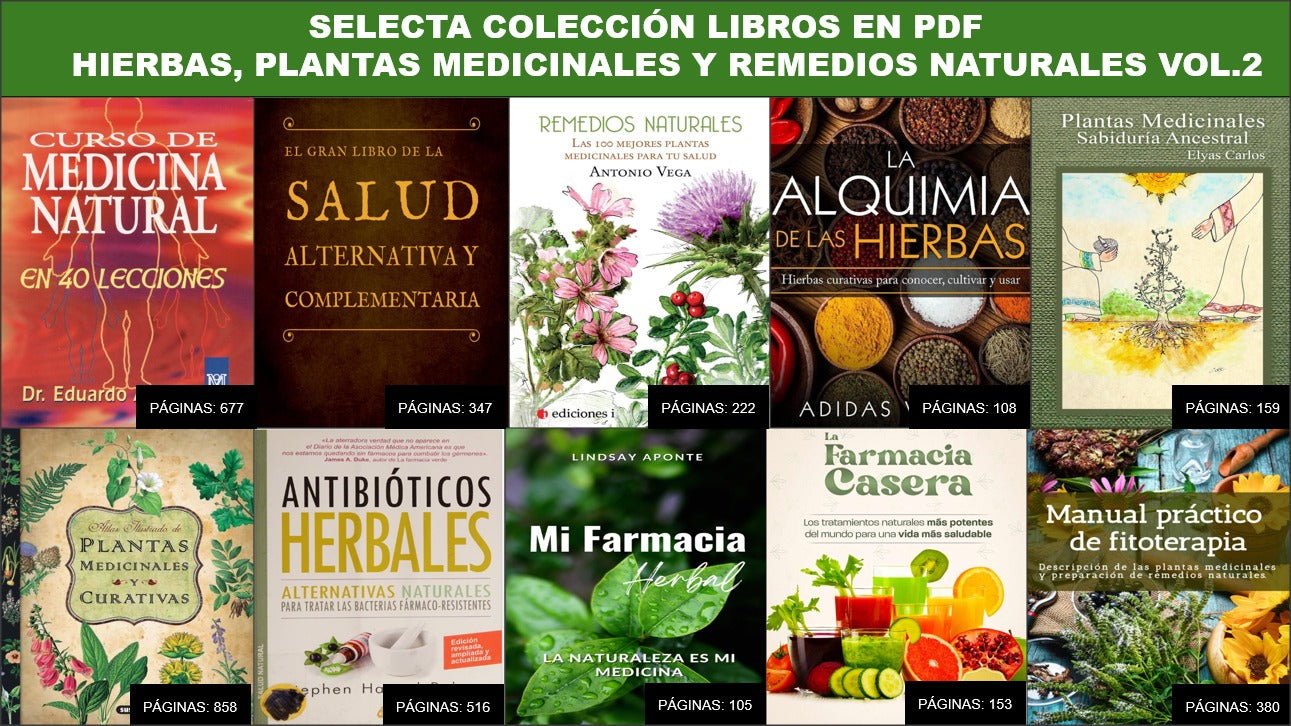Hierbas, Plantas Medicinales y Remedios Naturales – Volumen 2: Colección e-Book